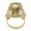 Image 8 : Vintage 18k Gold 10.84 ctw Oval Citrine Twisted Wire Frame Large Cocktail Ring
