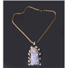 Image 1 : 18K Gold, Carved Jadeite & Diamond Pendant & Necklace by Victor Loo