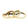 Image 6 : (3) 14K Yellow Gold 0.42 ctw Ruby Emerald & Sapphire Stackable V Band Rings