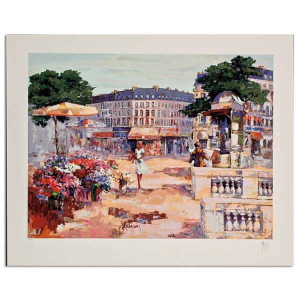 Flower Market by Mark King (1931-2014)