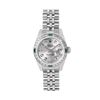 Image 2 : Rolex Ladies Stainless Steel Quickset Sapphire Silver Diamond And Emerald Dateju