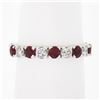 Image 7 : 18k White Gold 2.10 ctw Round Ruby Diamond Alternating Eternity Wedding Band Rin