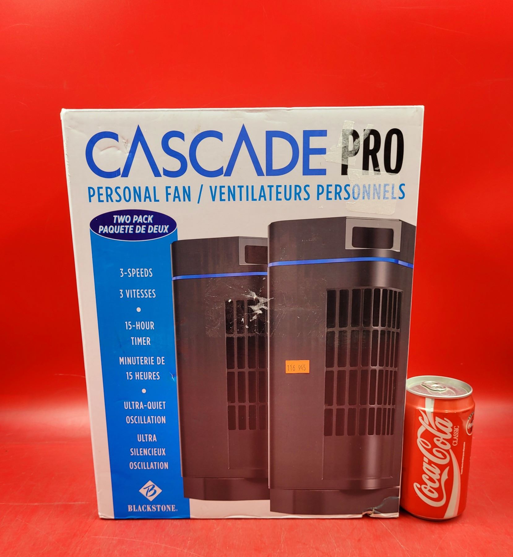 Cascade Box Fans Cascade Pro 3 Speed Personal Fan