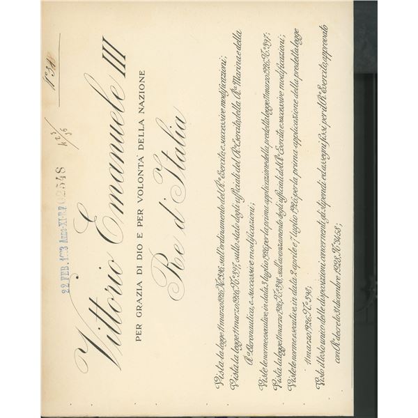 King Victor Emmanuel III signed official decree