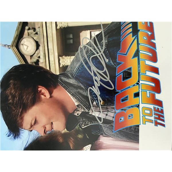 Back To The Future Michael J. Fox signed movie photo