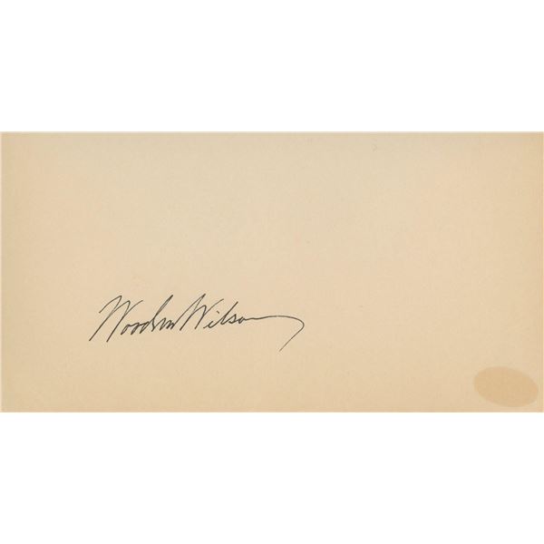 Woodrow Wilson signature cut. GFA Authenticated