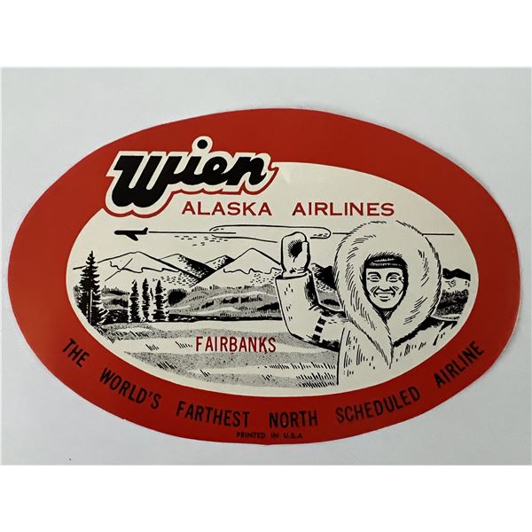 Alaskan Airlines vintage travel sticker