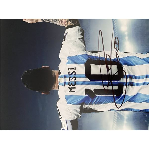 Lionel Messi signed photo