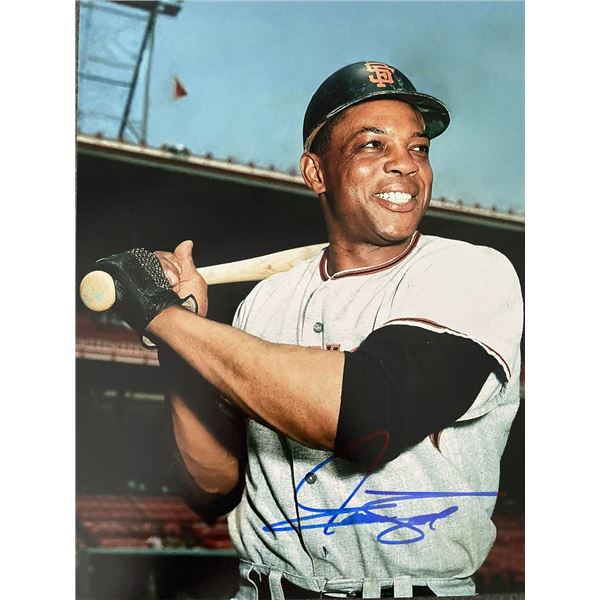 Willie Mays signed photo