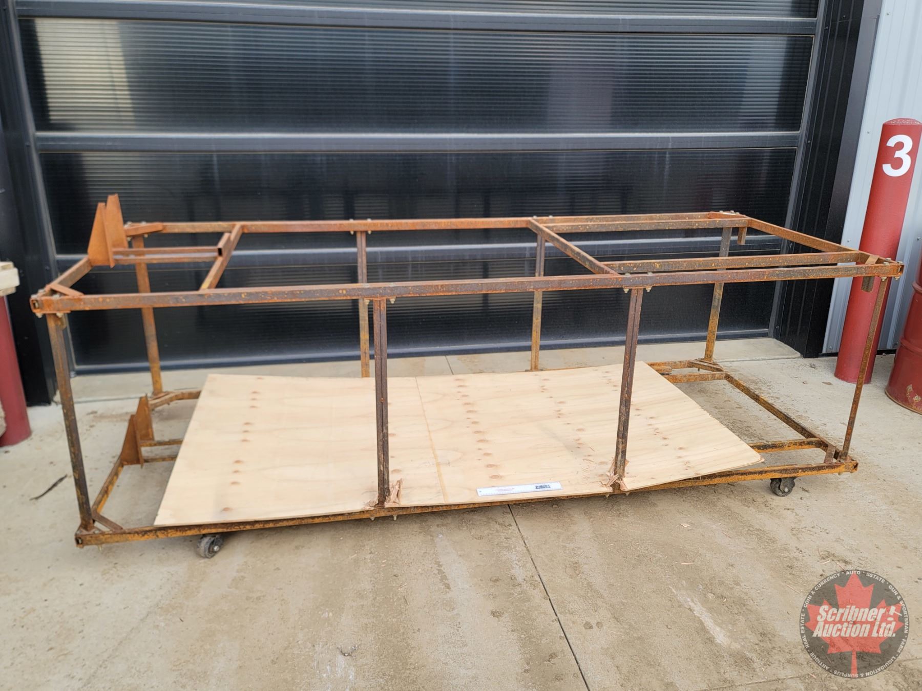 Metal Tubing Wheeled Frame Rack (37-1/2