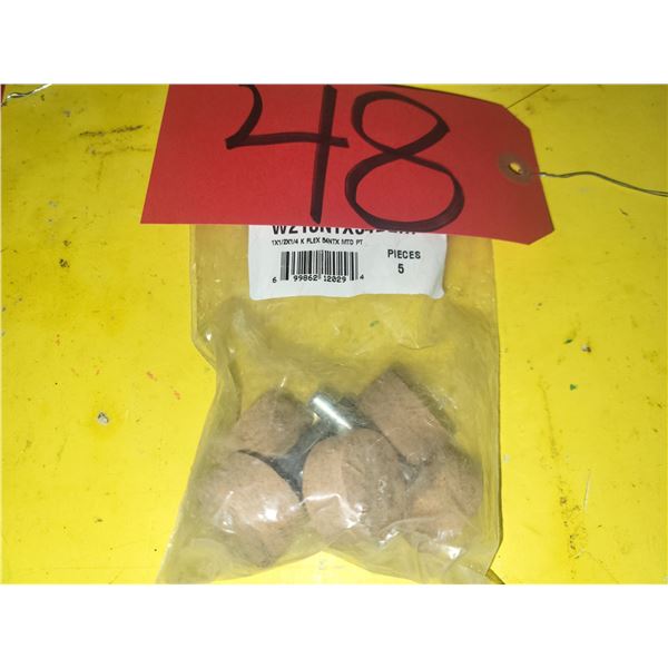Lot(5) of Buffing Wheel shank 1/4"