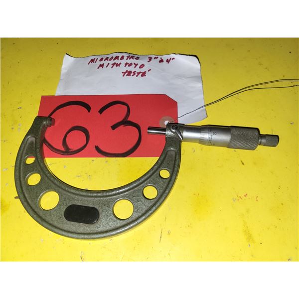 Mitutoyo Micrometer 3"-4"