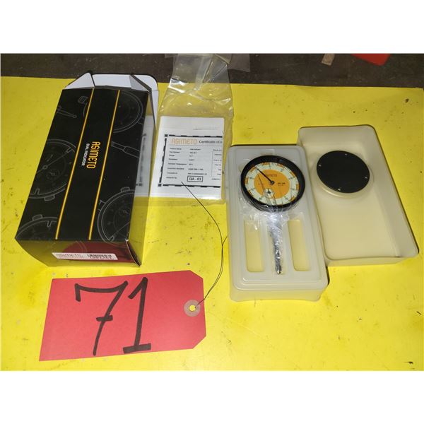 New ASIMETO Dial Indicator 0-1"