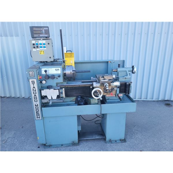 STANDARD MODERN Lathe 13" x 35" With Mitutoyo DRO and 3 & 4 Jaw Chucks