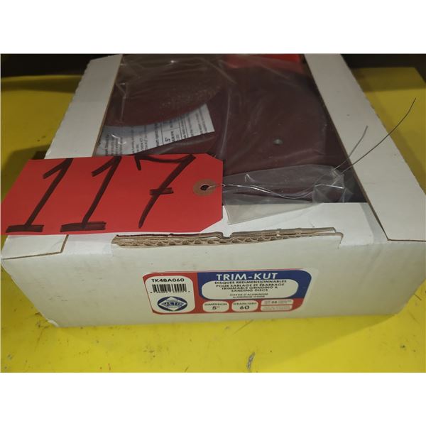 TRIM-Kut Sanding Disc 5" x 1/4"-20 with Mandrel Gr.60