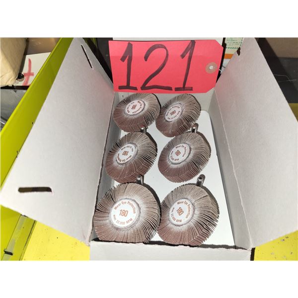 Box(10) of  Flap Wheel 2"1/2 x 1/2" shank 1/4" Gr.180