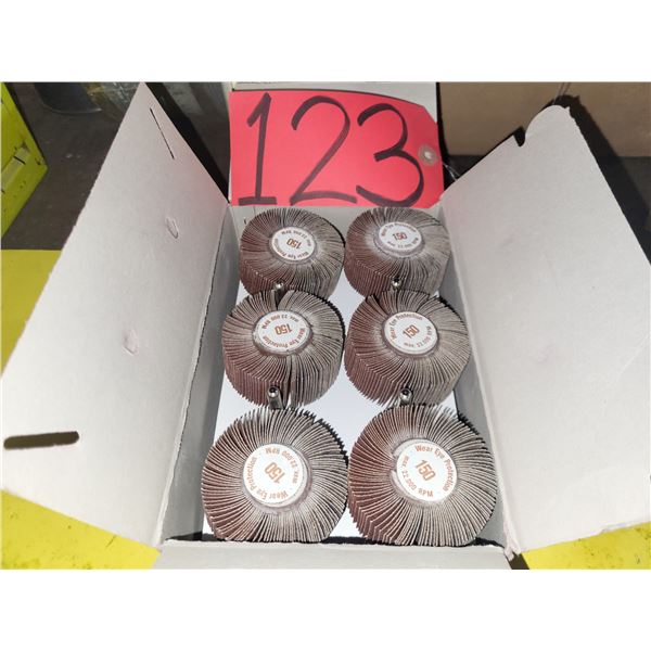 Box(10) of Flap Wheel 2"1/2 x 1" shank 1/4" Gr.150