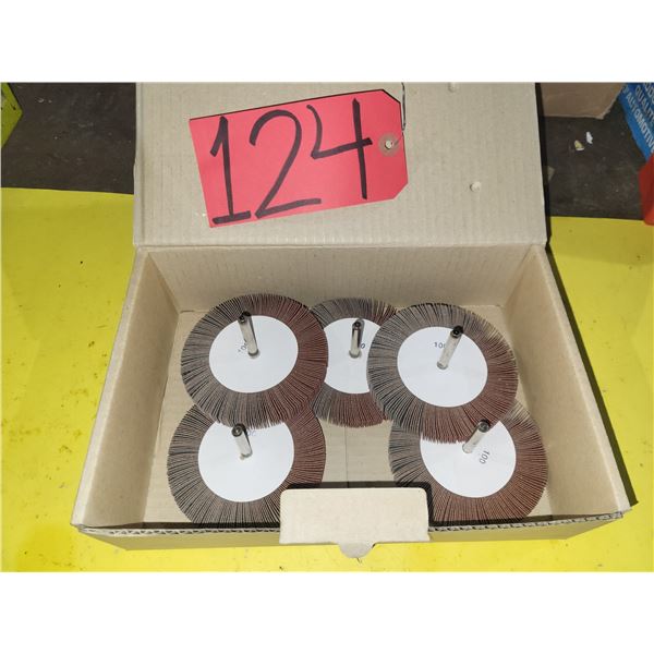 Box(5) of Flap Wheel 4" x 1/2" shank 1/4" Gr.100