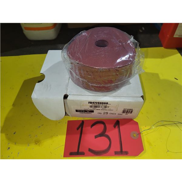 Box(25) of Ceramic Sanding Disc 4"1/2 Gr. 60