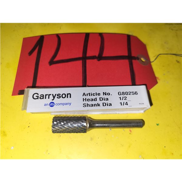 GARRYSON Carbide Burr shank 1/4" for hard steel / Stainless