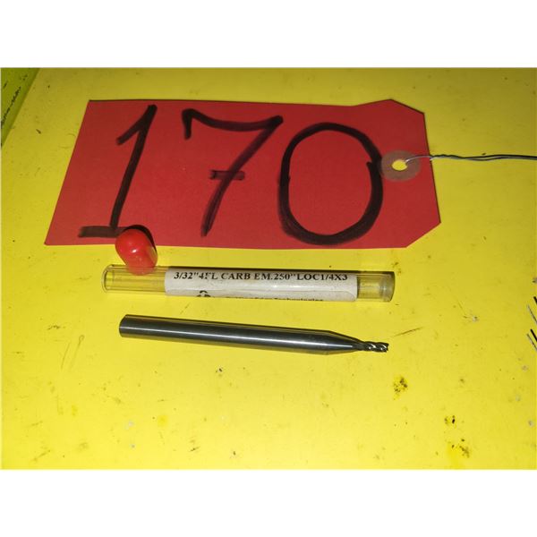 Solid Carbide End Mill 3/32" shank 1/4"