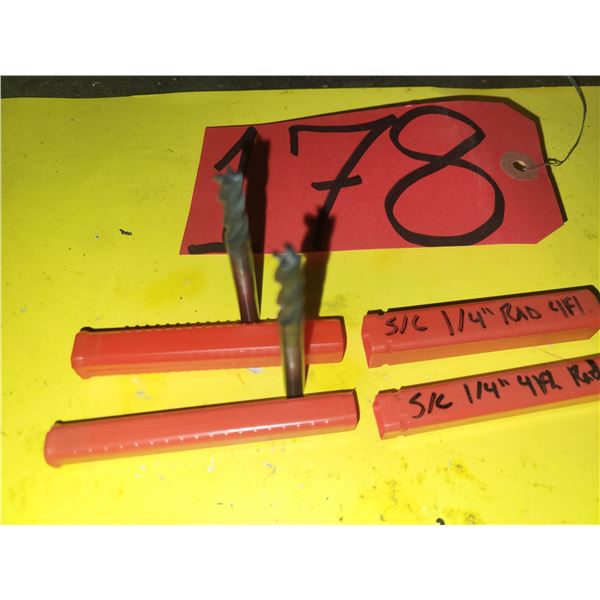Solid Carbide End Mill 1/4" 4fl. Radius