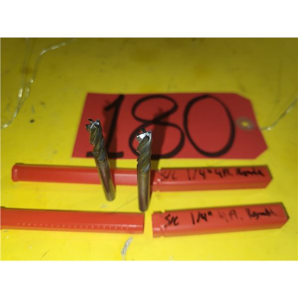 Solid Carbide End Mill 1/4" 4fl. Regrinded tip