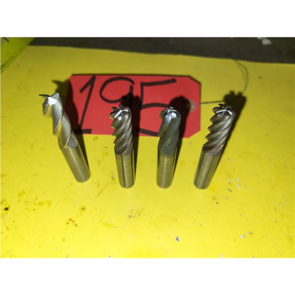 Lot(4) of assorted Solid Carbide End Mill 1/2"