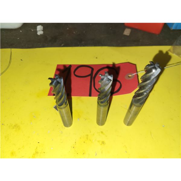 Lot(3) of assorted Solid Carbide End Mill 1/2"