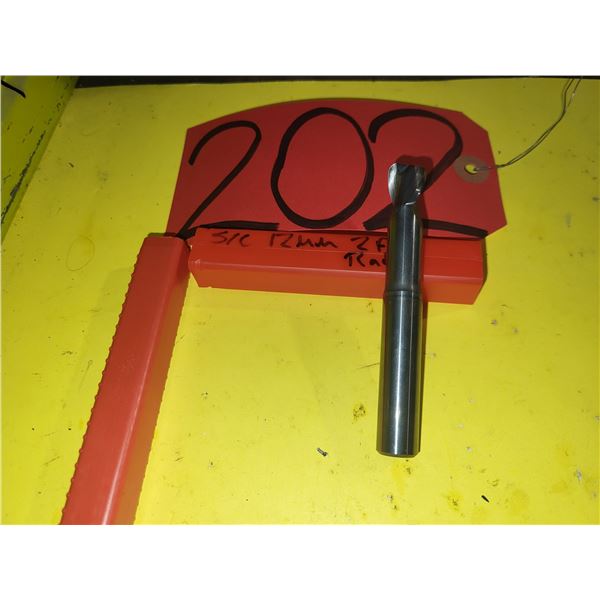 Solid Carbide End Mill  12mm 2fl. BullNose