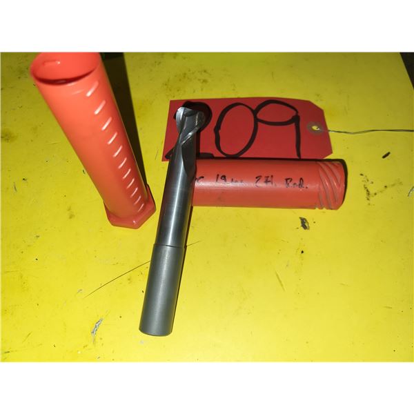 Solid Carbide BullNose End Mill 19mm 2fl.