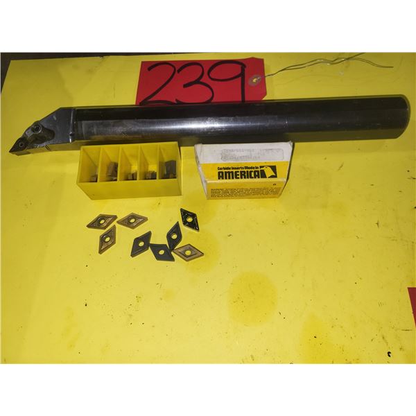 KENNAMETAL 1759721R00 Boring Bar 1"1/2 with (20) Inserts DCMT-432