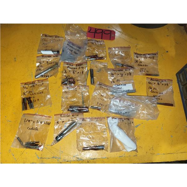 Lot of Assorted Carbide Router Bit