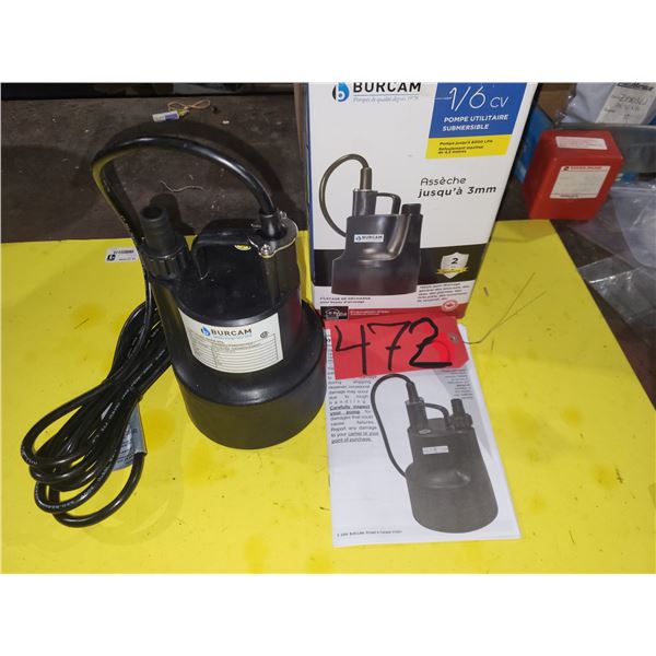 BURCAM Submersible Pump 115v