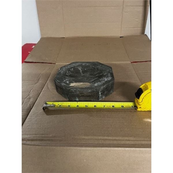 LAITON PLAQUE HEX 8 X 2 ( VOIR PHOTO POUR FORME)