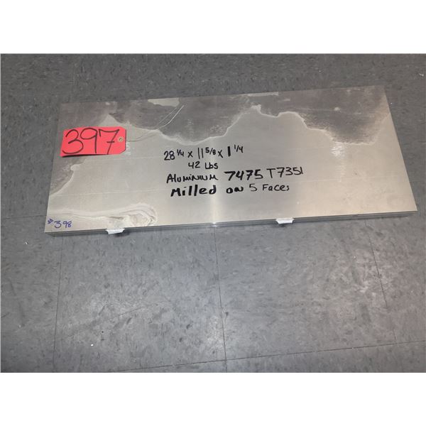 Lot(5) pf Aluminum Plate 28"1/4 x 11"5/8 x 1"1/4