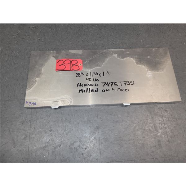 Lot(10) of Aluminum Plate 28"1/4 x 11"5/8 x 1"1/4
