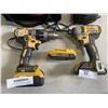 Image 2 : DEWALT DRILL AND IMPACT DRIVER WITH BATTERIES AND CHARGER