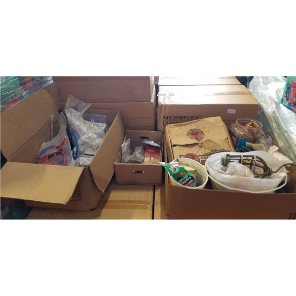 BOX OF HARD WARE, CABLES AND MORE