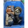 Image 2 : 2 TOTES OF ASSORTED HAND TOOLS AND SHOP SUPPLIES