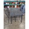 Image 1 : PATIO TABLE AND 4 STACKING CHAIRS