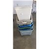 Image 1 : STACK OF ASSORTED TOTE BINS