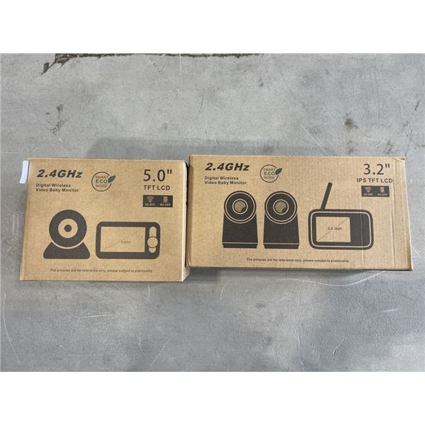 DIGITAL WIRELESS VIDEO BABY MONITOR, ONE KIT WITH TWO CAMERAS AND ONE SET WITH ONE