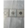 Image 2 : 3 CANADIAN SILVER 10 CENT (.800) LOW MINTAGE GEORGE V 1930, 1931, 1932
