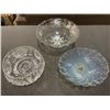 Image 1 : SILVER OVERLAY BOWL, MURANO OVAL TAZZA  AND CRYSTAL PINWHEEL DISH