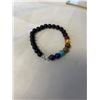Image 2 : CRYSTAL ANGEL DISPLAY WITH WHITE OPAL STONES, CHAKRA BRACELET AND CLEAR QUARTZ PENDANT