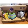 Image 2 : NEW TODDLER BOX GIFTS - GREEN TOYS CUP STACK ACTIVITY SET, BEGIN AGAIN WORM, MIA THE LAMB, 2 BAMBOO 