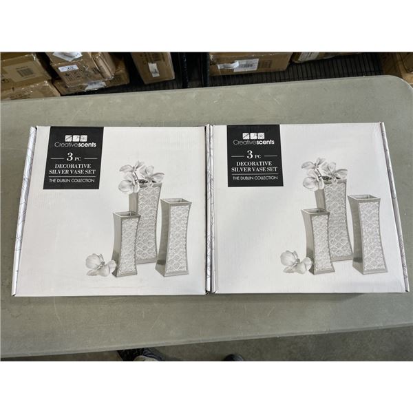 2 3PC DECORATIVE VASE SETS