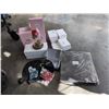 Image 1 : NEW PHOTO ALBUM, 2 ROSES/ARTIFICIAL FLOWER IN DISPLAY CASE WITH 10 BABY GENDER REVEAL KITS
