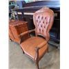 Image 2 : 2 DOOR HALL CABINET AND NAILHEAD PARLOUR CHAIR